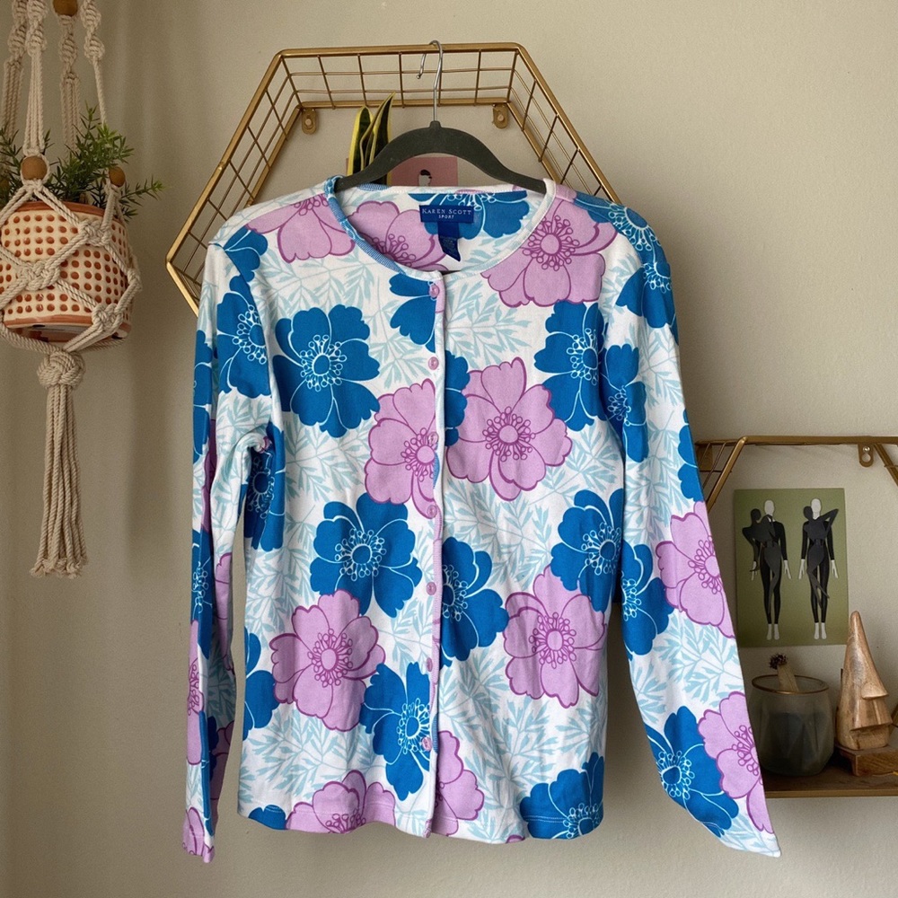 Colorful floral cardigan